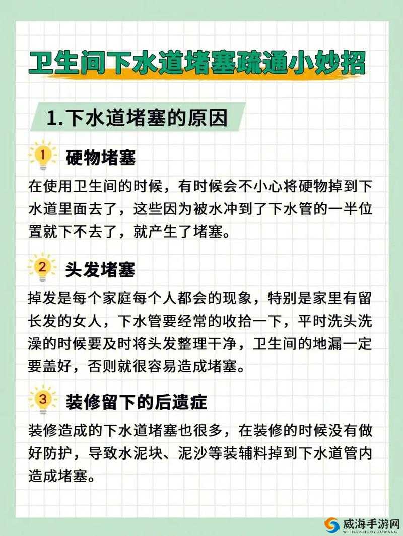 如何解决妈妈的下水道堵塞问题：专业技巧与注意事项