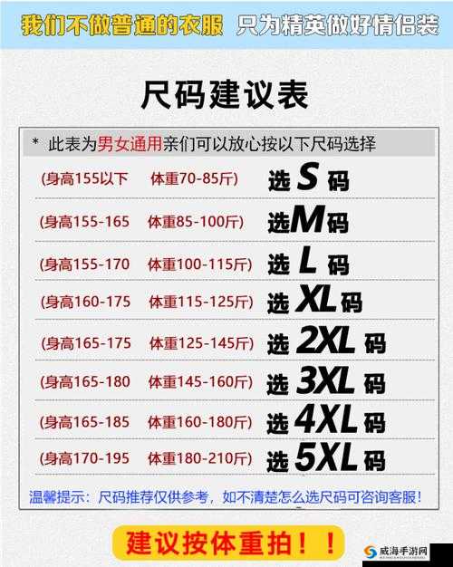 亚洲 S 码、欧洲 M 码，一二三四号服装的时尚密码