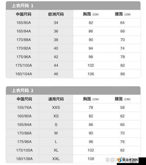 国产尺码与欧洲尺码表 2023 详细解读与对比