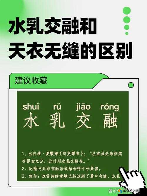 水乳交融与天衣无缝的区别：内涵与表现形式之辨