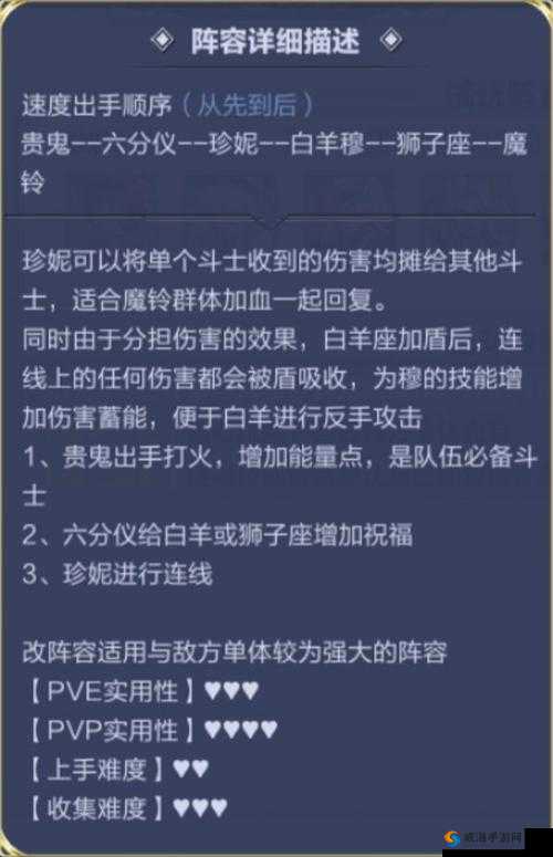 圣斗士星矢，深度解析天鹰座魔铃技能及最佳阵容搭配攻略